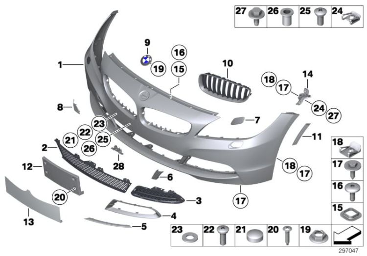 Trim panel, front ->51401517179