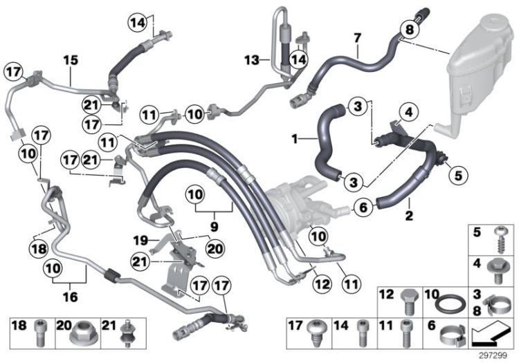 Power steering/oil pipe/dynamic drive ->48803270036