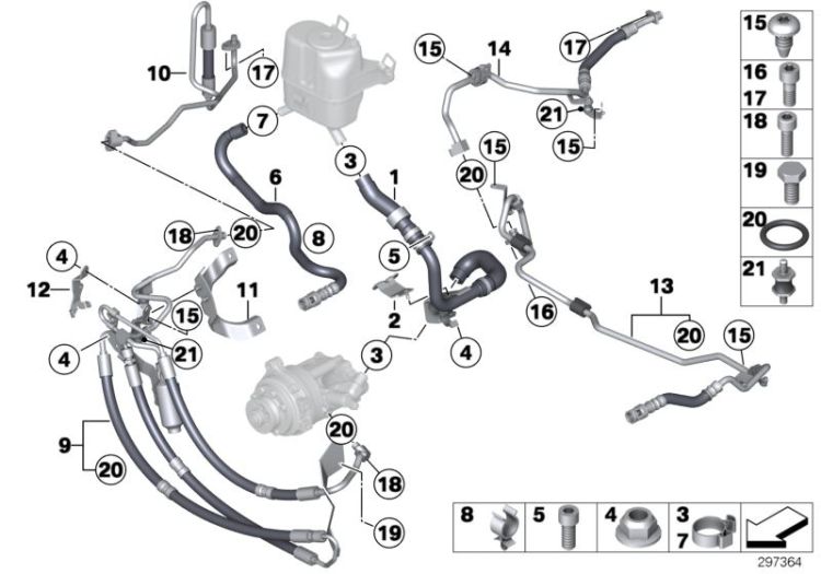 Hydrolenkung Ölleitungen/Dynamic Drive ->47600321282