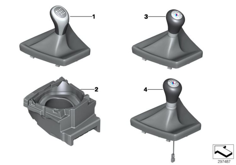 Gear shift knobs/shift lever coverings ->