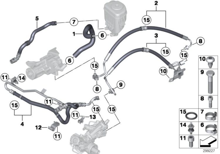 Hydro steering-oil pipes ->52546321986