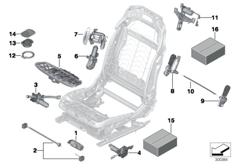 Seat, front, electrical system & drives ->47750523013