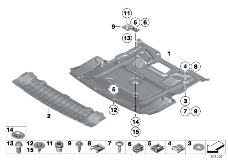 Underbonnet screen ->51261518751