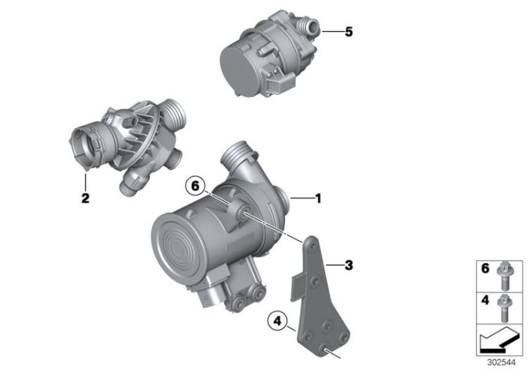 Kühlsystem-Wasserpumpe/Thermostat ->52633113754