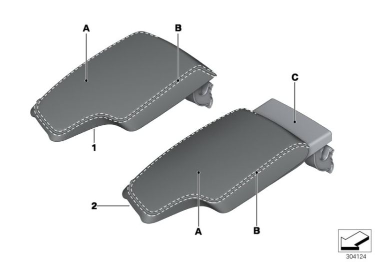 Individual armrest, centre console ->54108911298