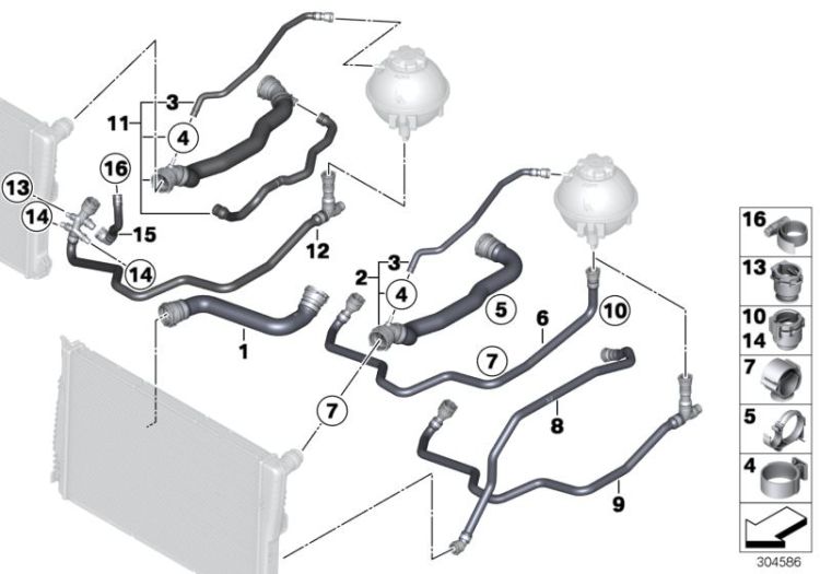 Cooling System Water Hoses ->52632170583