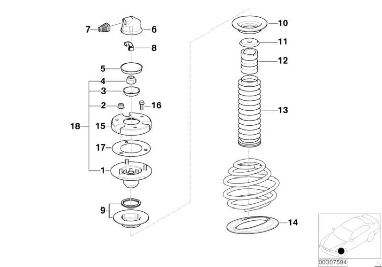 Guide support/spring pad/attaching parts ->47536310256