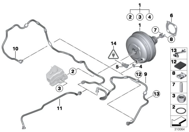 Power brake unit depression ->52154341868