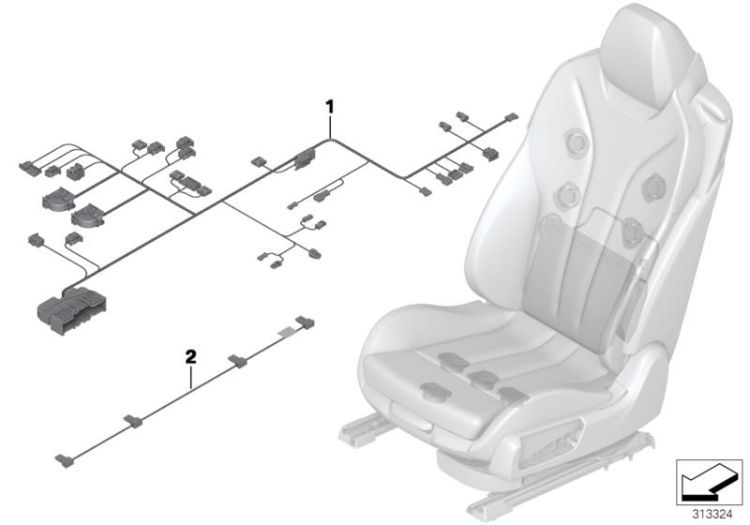 Wiring set seat ->53281612956