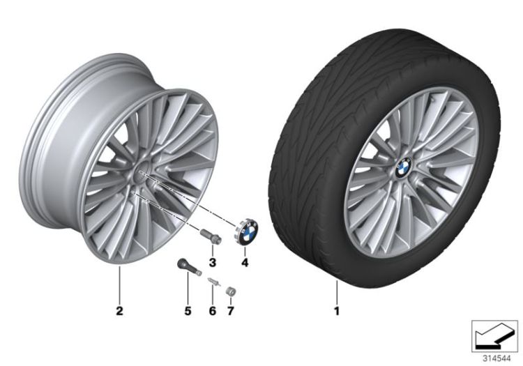 BMW LA wheel, multi spoke 455 - 19`` ->52148361804