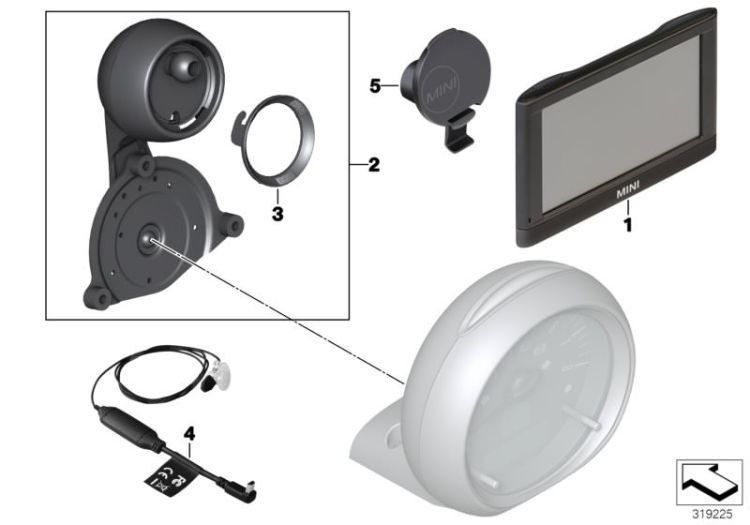 Retrofit kit,MINI Navigation Portable XL ->900330