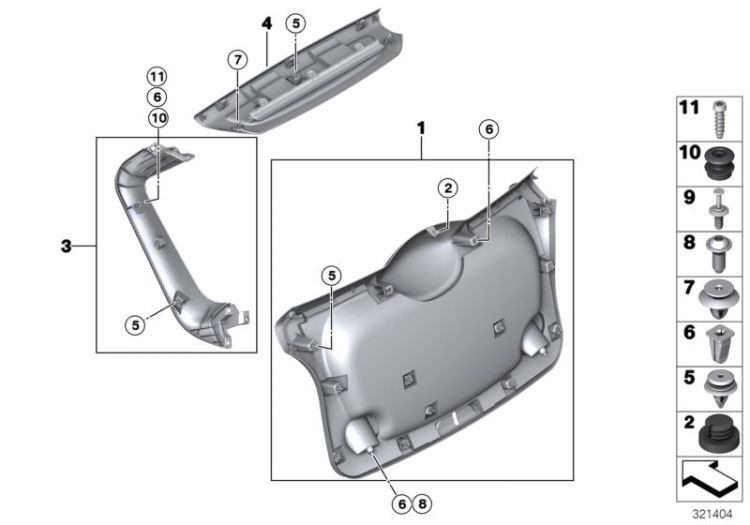 51499812063 UPPER TRUNK LID TRIM PANEL Vehicle trim Luggage compartment Mini Paceman Paceman  51499809040 Paceman  >321404<, Rivestimento portellone post. superiore