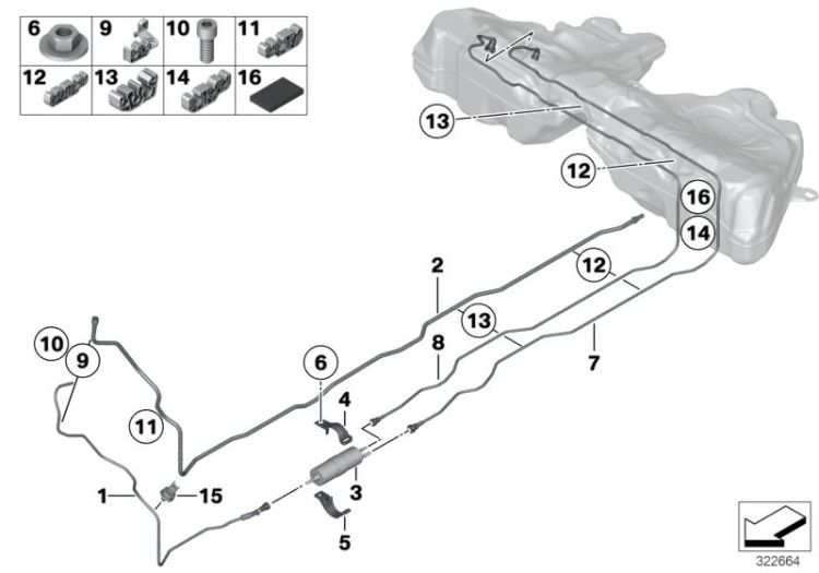 Fuel line / fuel filter ->