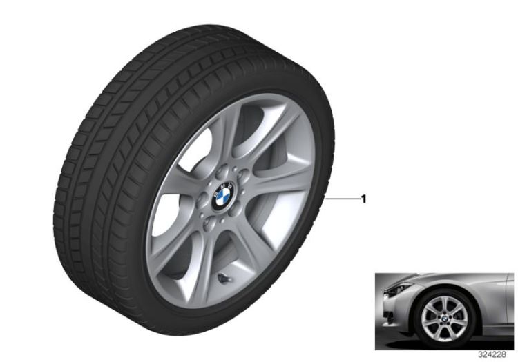 Winter wheel&tyre. star spoke 394 ->55701034511