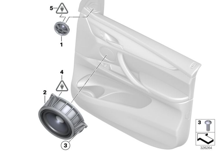 Single parts f front door hifi system ->51401651944