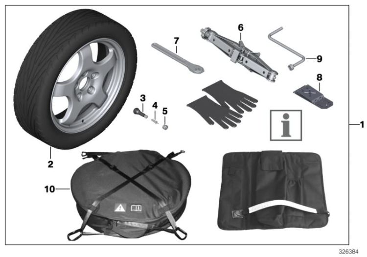 Compact spare-wheel system ->47750515136