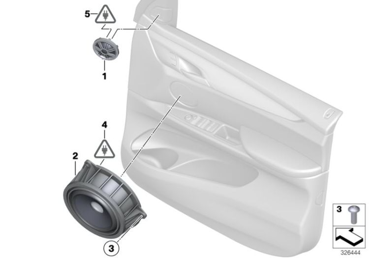 Single parts f front door top-hifi syst. ->58523513619