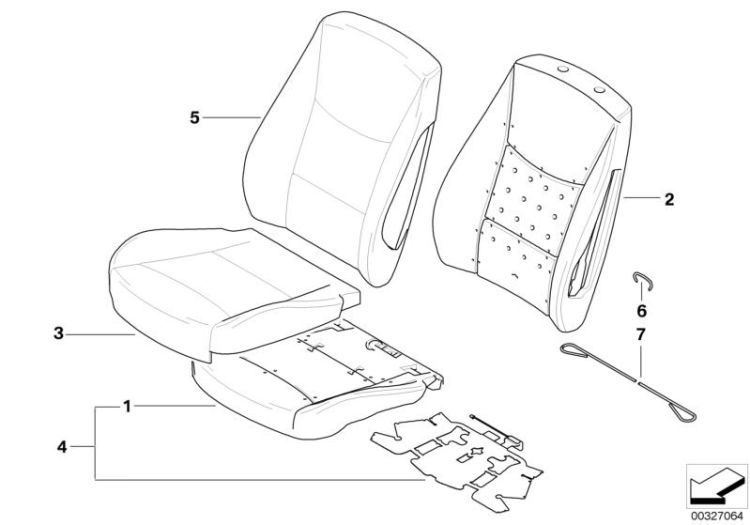 Seat, front, cushion, & cover,basic seat ->48480523182