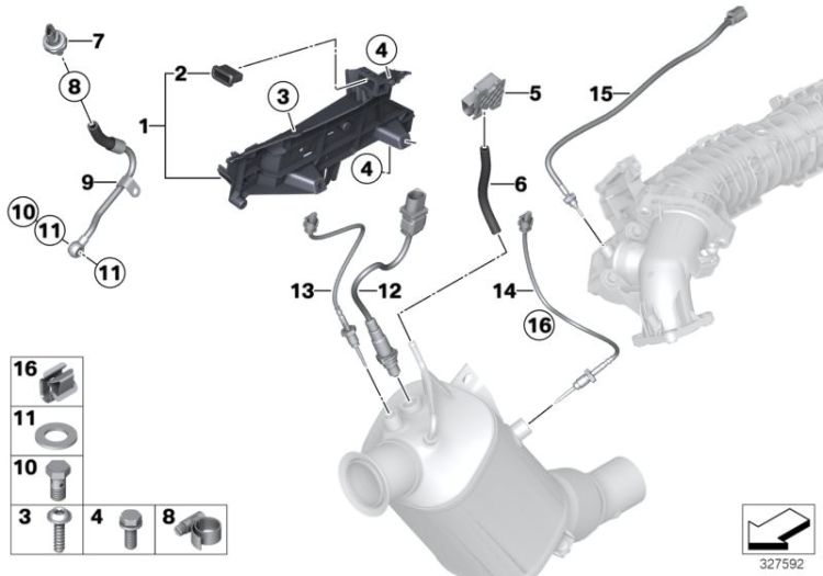 Diesel partic.filt.sens./mount.parts ->51032131286