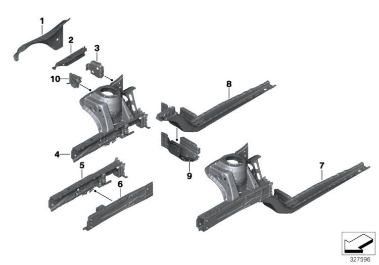 Wheelhouse/engine support ->8015