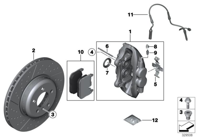 Vorderradbremse-Bremsbelag-Power Kit ->