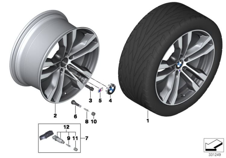 BMW LA wheel, M double spoke 468 - 20`` ->56081361875