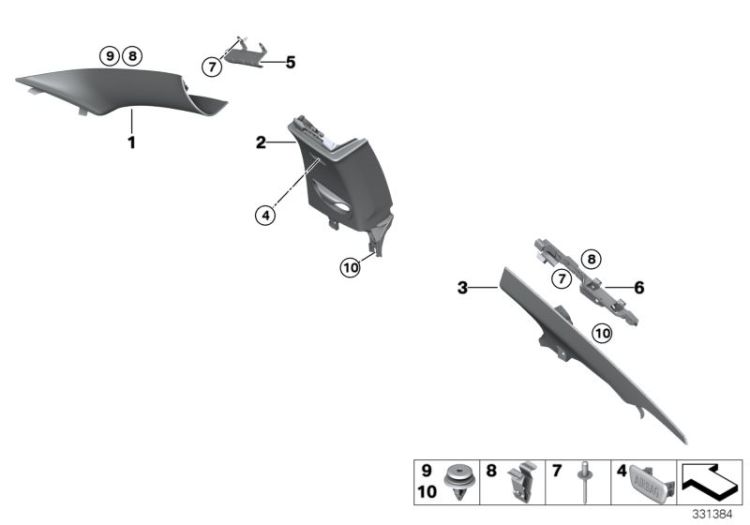 Verkleidung A- / B- / C-Säule ->55966519274