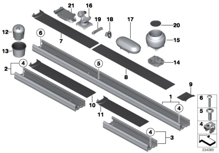 Mounted parts for centre console ->51401517275