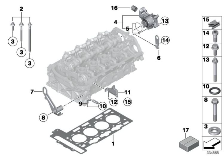 Cylinder head/Mounting parts ->53622114994