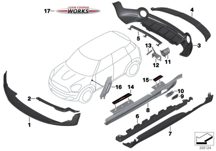 Nachrüstung JCW Aerokit ->52590518271