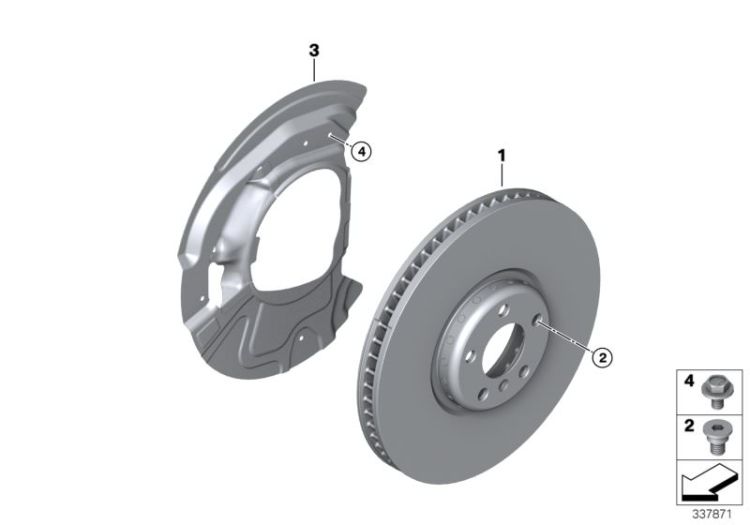 Front brake / brake disc ->1484305