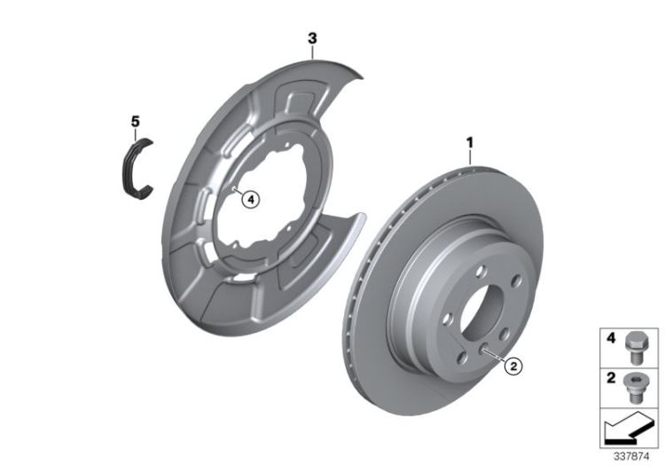 Rear wheel brake / brake disc ->50139341052