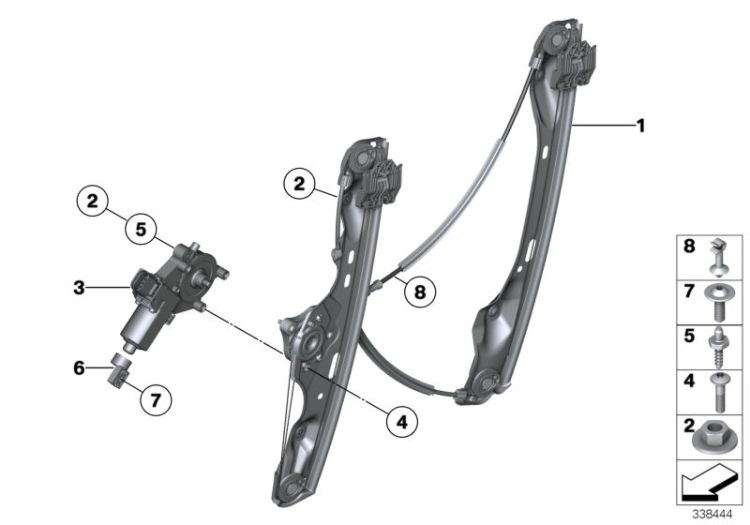 Türfenstermechanismus vorn ->48480515730