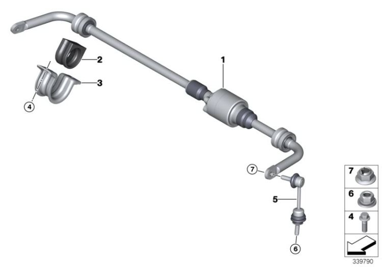 Stabilisator hinten / Dynamic Drive ->50139331382