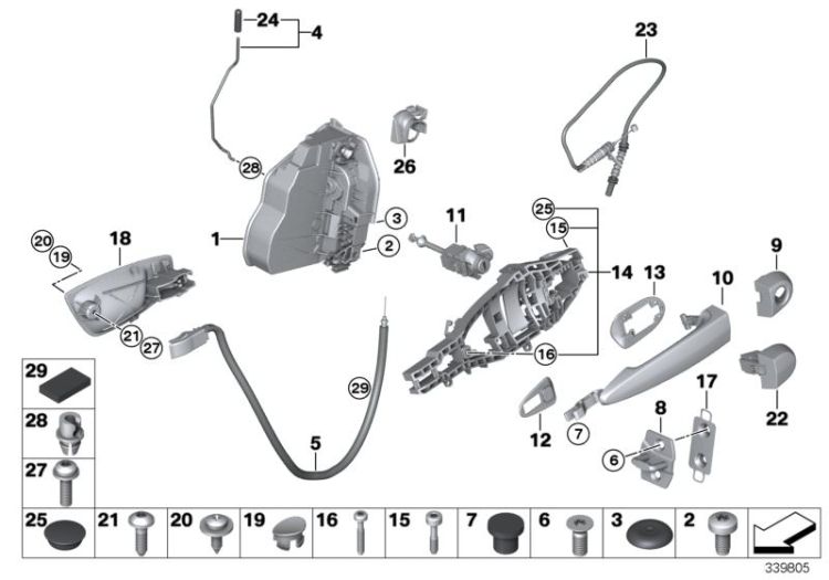 Front door control/door lock ->