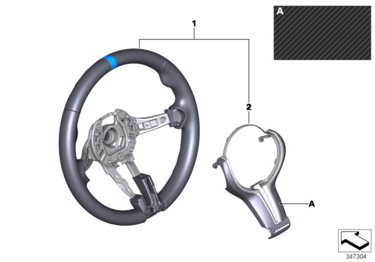M Performance steering wheel, Alcantara ->1330072