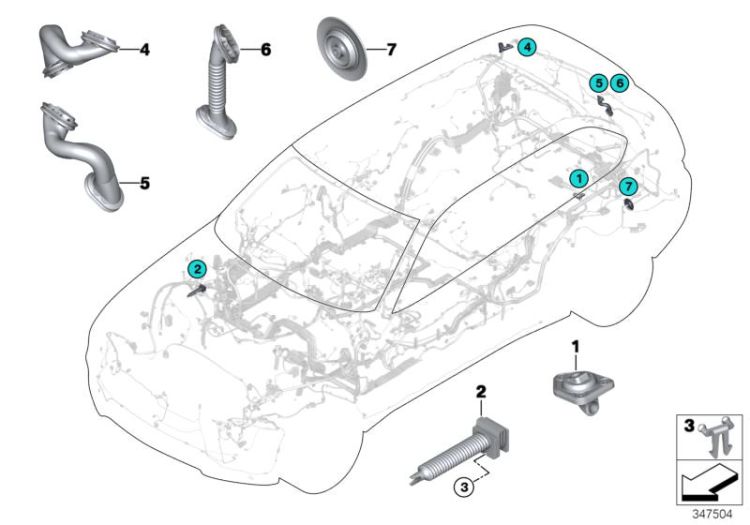 61139305605 LEFT RUBBER SOCKET Vehicle electrical system Single components wiring harness repair BMW Z4 Roadster E85 X5  F85 F16 X6  >347504<, Bocchetta sinistra