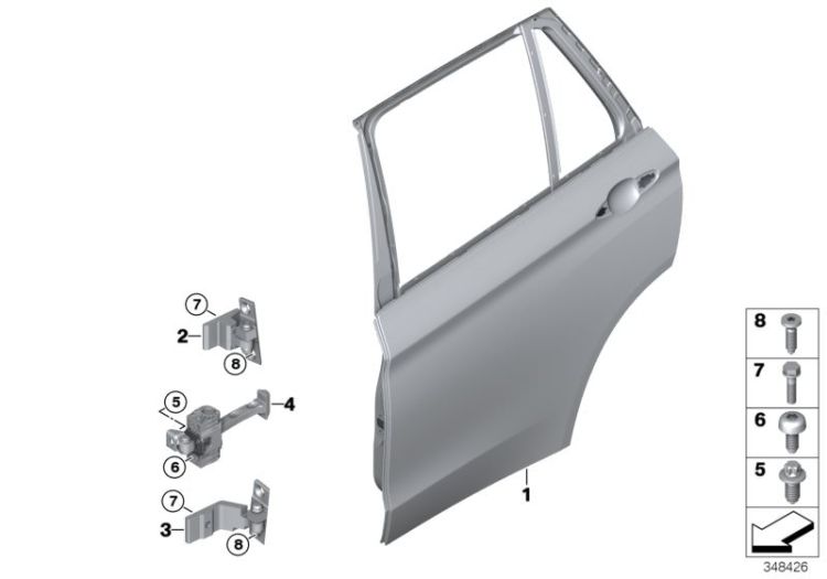 Tür hinten - Scharnier/Türbremse ->50139411752