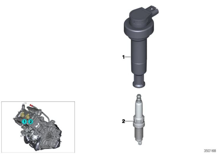 12122357197 Spark plug Engine Electrical System IGNITION SYSTEM Mini 3 Türer ONE/Cooper  BMW i3  BMW i3 N >350168<, Candela d`accensione