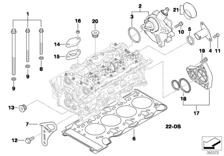 Cylinder head gasket asbestos-free, Number 06 in the illustration