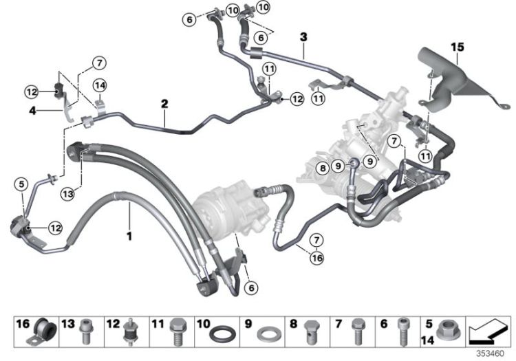 Oil lines/Adaptive Drive+active steering ->50904321775