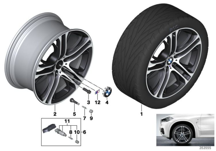 BMW LA wheel, M double spoke 310 ->50139361679