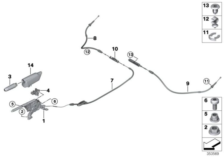 Handbrake lever ->47795615190