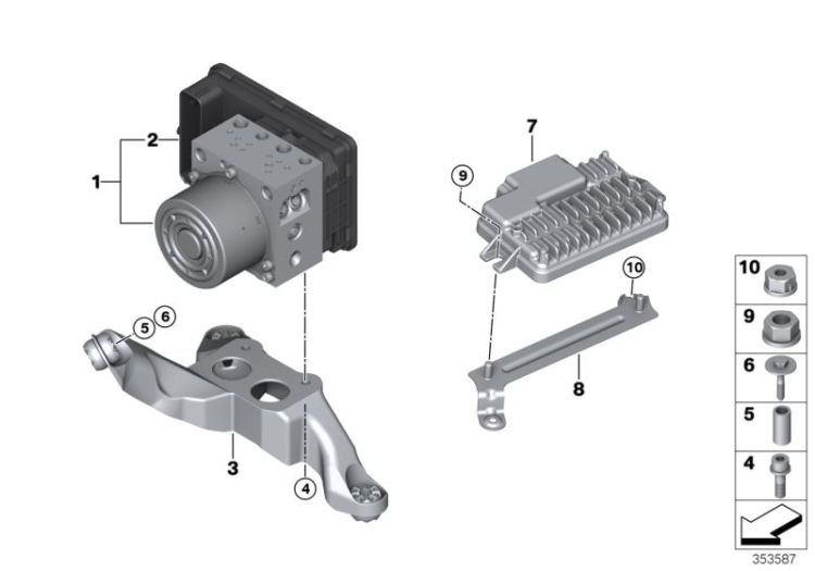 Hydro unit DSC/control unit/fastening ->60803342187