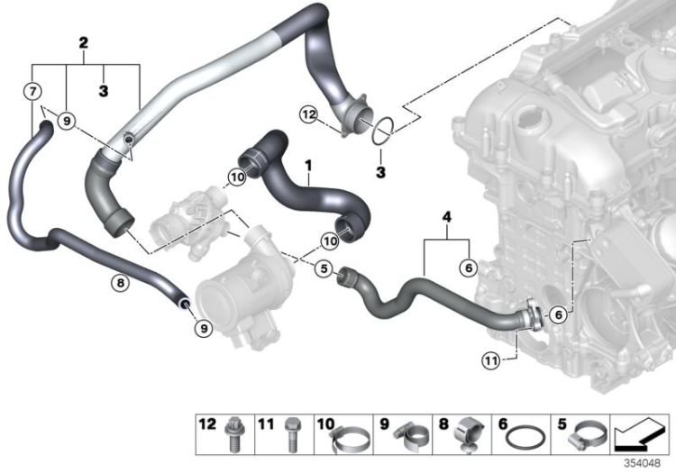 Original BMW Sechskantschraube mit Scheibe M6x23 (07119905591)