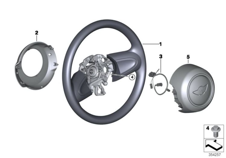 Steering wheel airbag ->56281322286