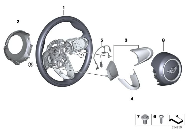 Airbag sports steering wheel ->56281322286