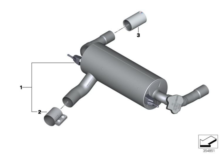 BMW M Performance silencer system ->1292947