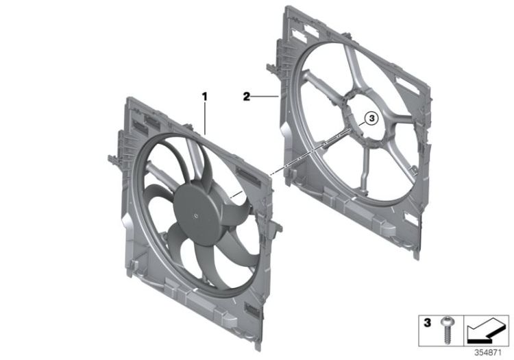 Fan housing, mounting parts ->56081170757