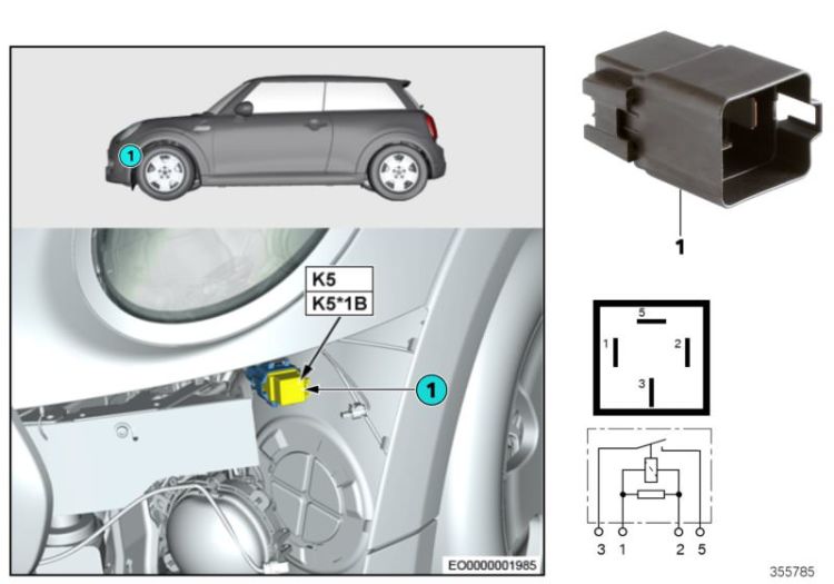 Relais Elektrolüfter Motor K5 ->52632614307